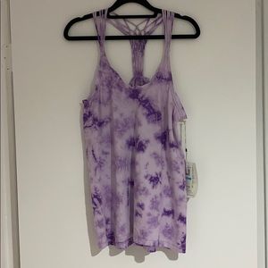 Earth yoga Lavender tie dye  racerback tank